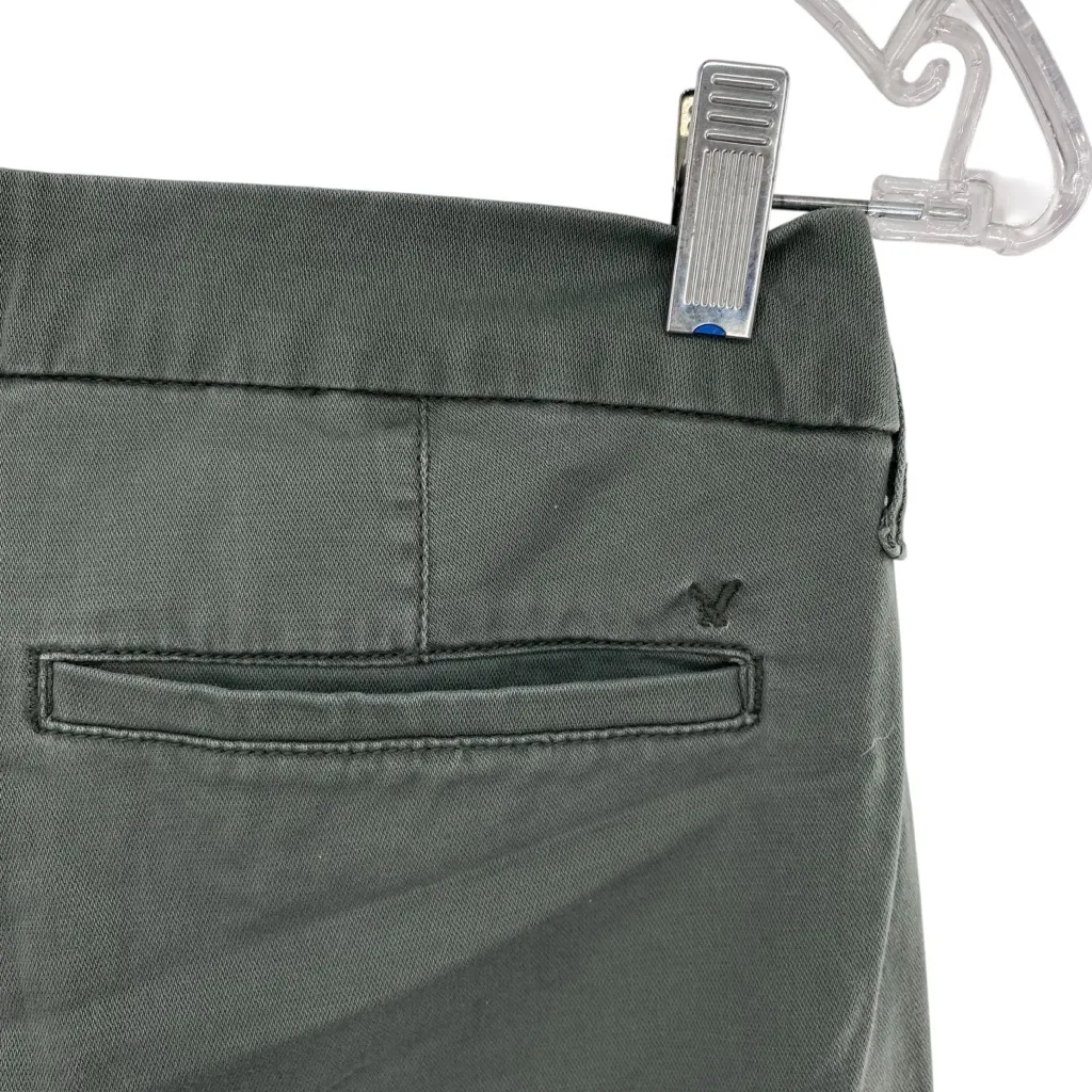 American Eagle Olive Green Boyfriend Stretch Shorts - Image 3