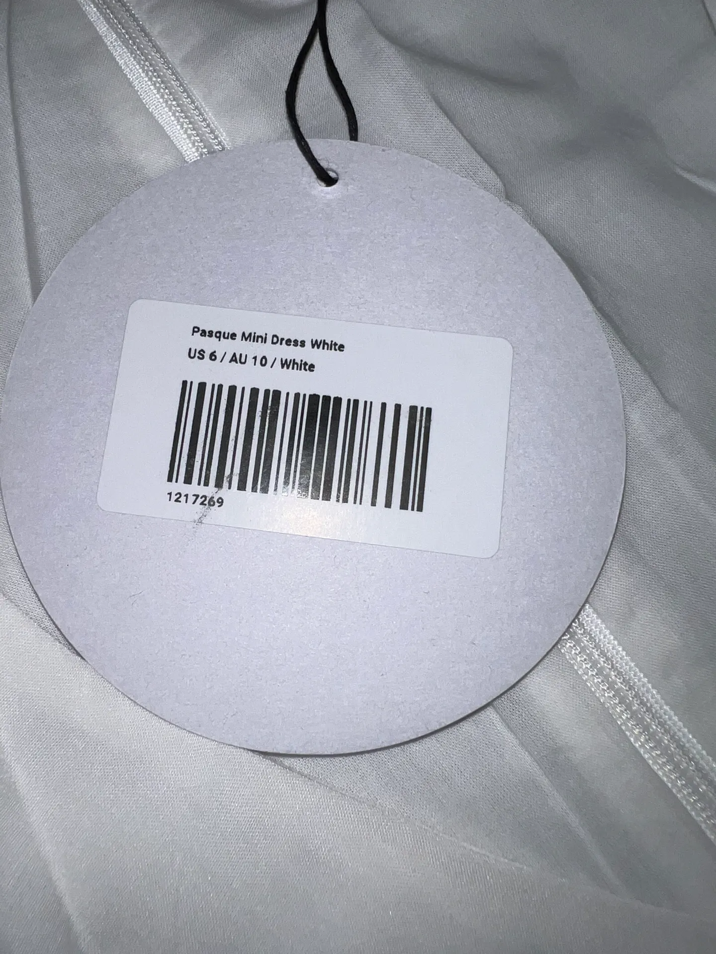 Pasque Mini Dress in White - Image 9