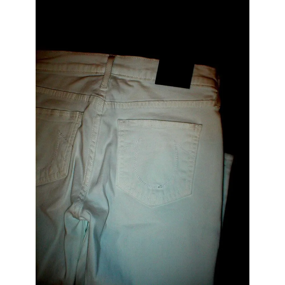 NWT New Womens True Religion USA Halle Jeans Skinny White Designer Patch 28 - Image 6