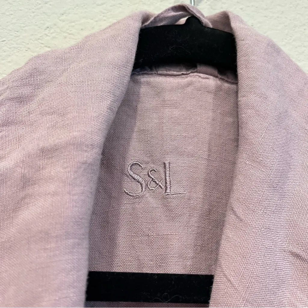 Serena and Lily Linen Sleep Robe Top Size S/M Costal Prairie Lounge - Image 4