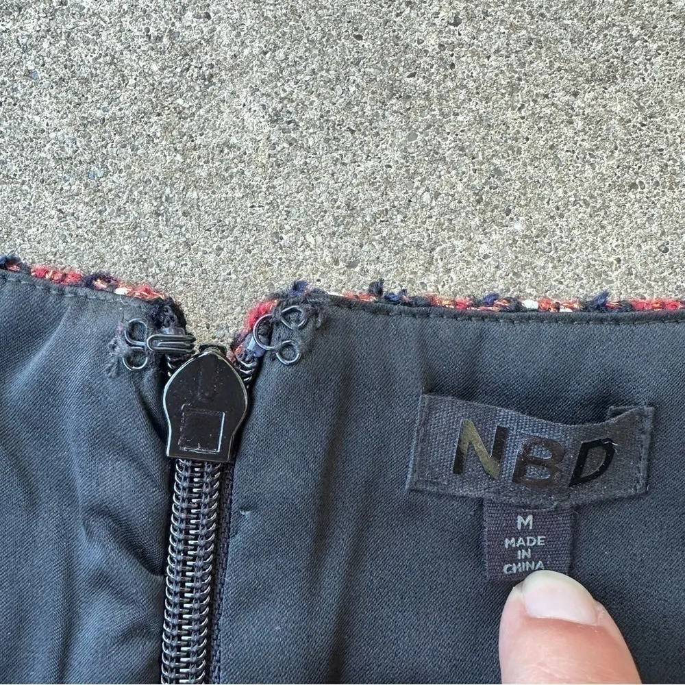 NBD Revolve Shelby Tweed Mini Skirt Womens Medium - Image 3