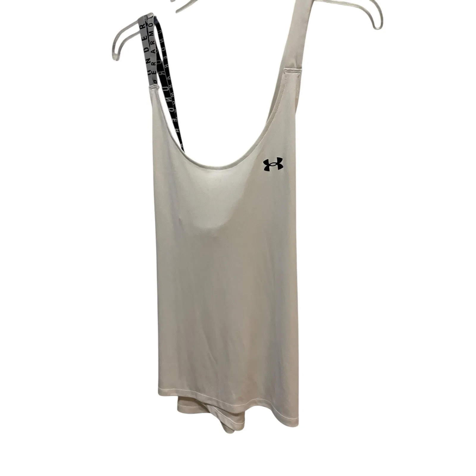 Under Armour HeatGear Wordmark Double Strap Athletic Tank Top Size Large - Image 4