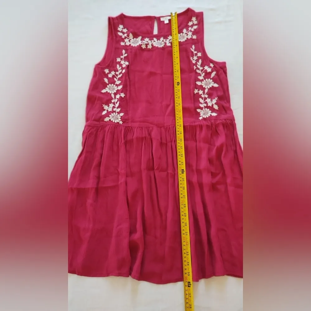 Charming Charlie Women's Sleeveless Embroidered Boho Peasant Dress Sz Large - Image 12