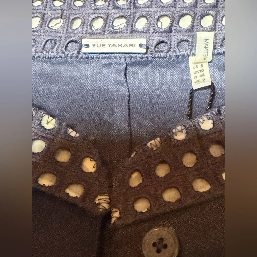 Elie Tahari Austin Dress – Size 6 – Navy Blue – NWT – $348 MSRP - Image 6