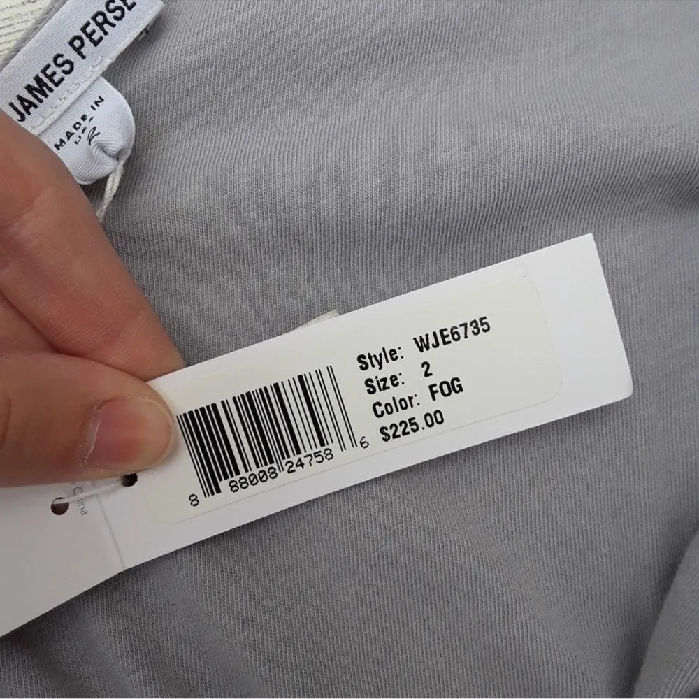 NWT James Perse| Tucked Faux Wrap Dress in Fog Gray Size 2/M - Image 12