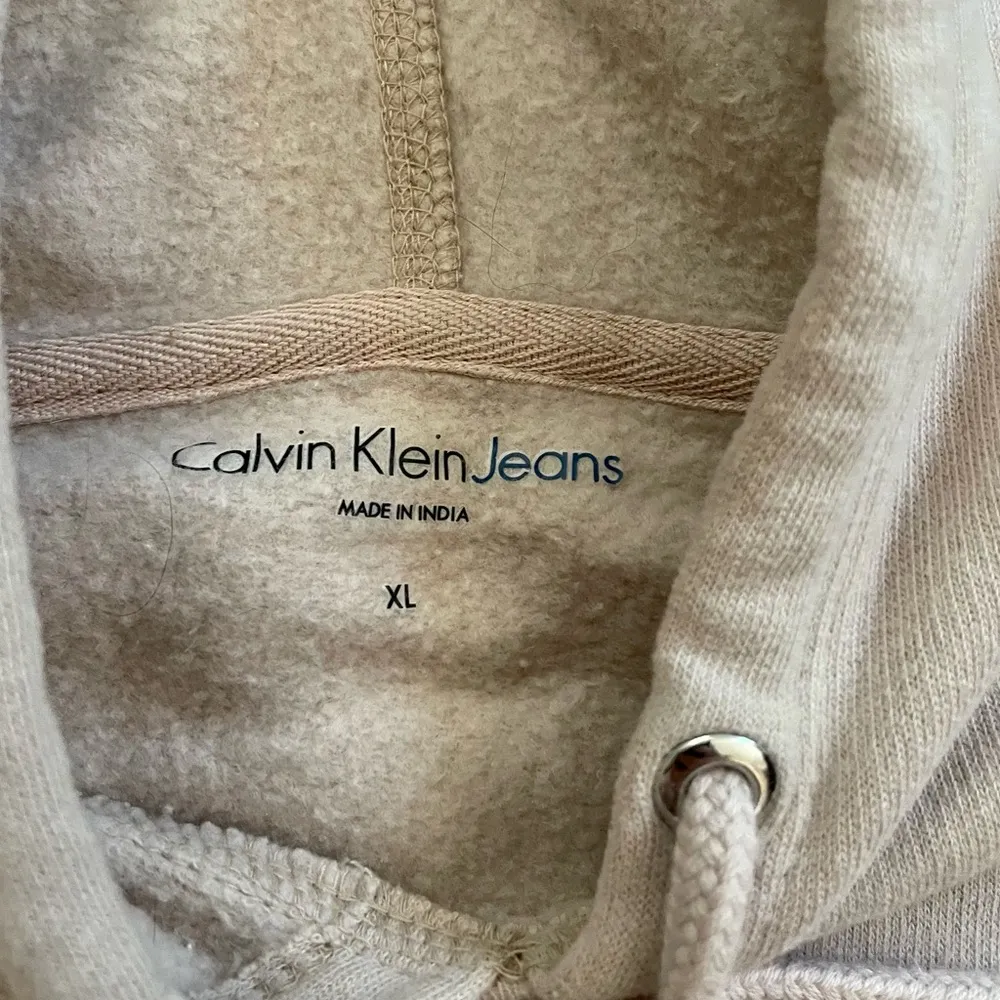 JEANS beige/nude hoodie sweatshirt, size XL - Image 7