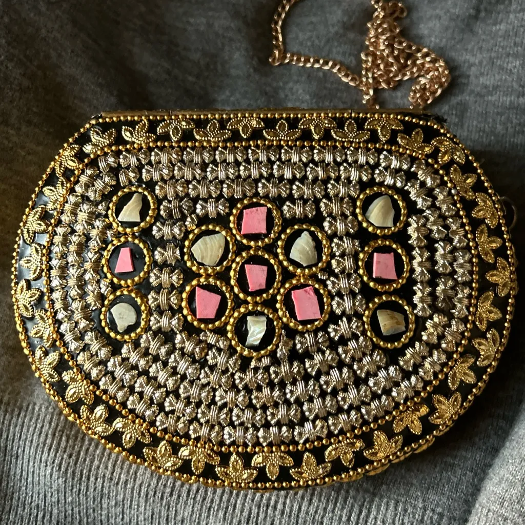 RAMLA Beverly Hills Pink & Blue Mosaic Clutch Mini Bag — The Mosaic Muse - Image 6