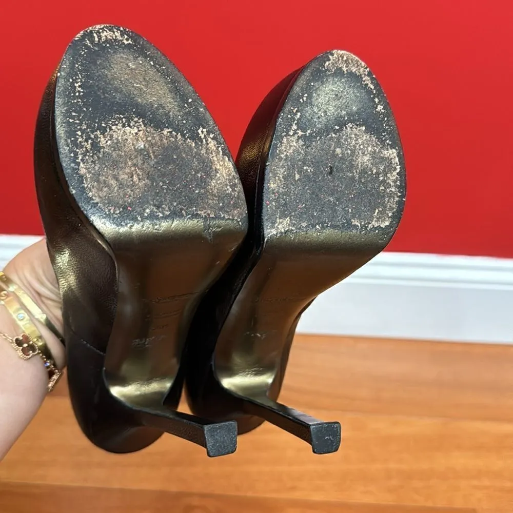 YSL Yves Saint Laurent Tribtoo Tribute Patent Platform Pump Shoes Heels 36.5 - Image 8