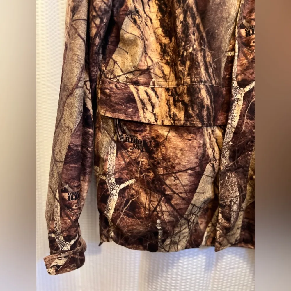 Camo Jacket by Gamehide Naked North Camo, Hooded, Zip Up, Water Resistant, Sz L Tan Size L - Image 7