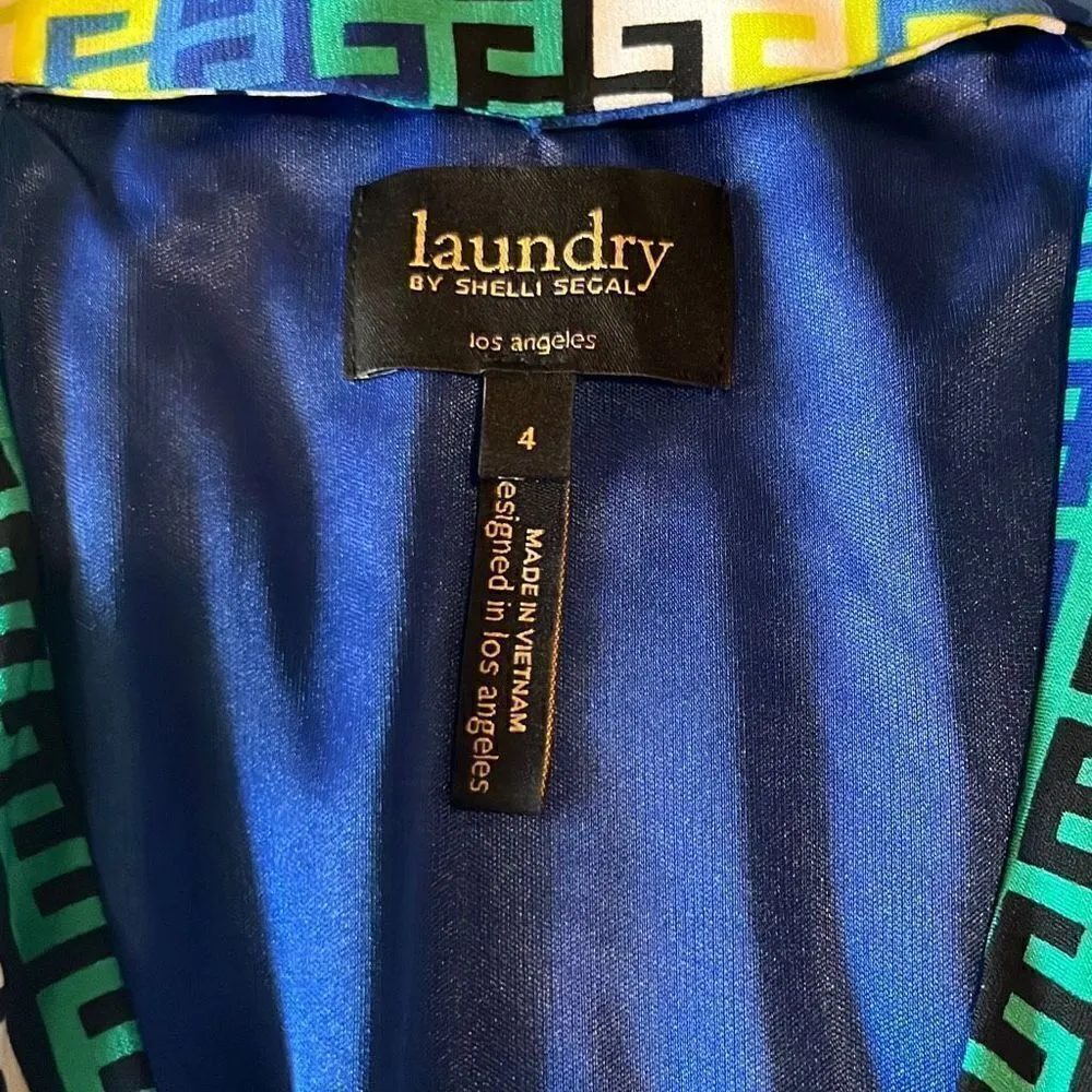 Laundry By Shelli Segal Women's Sleeveless Geometric Knee Length Dress Size 4 - Image 4