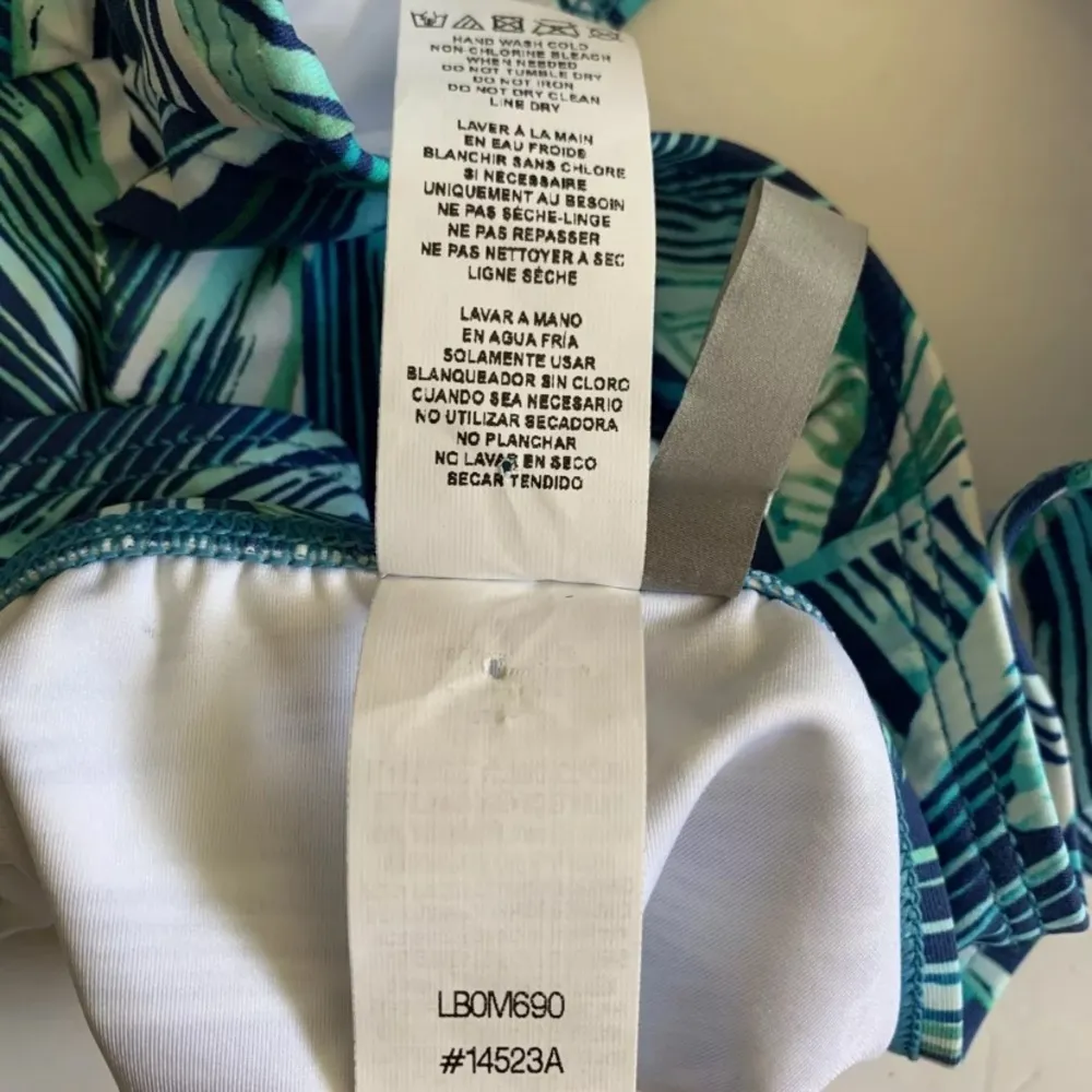 La Blanca Sketched Leaves Bikini Bottom 6 Small S New NWT Blue beautiful - Image 10