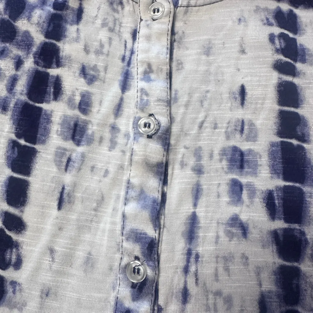 Love, Fire Blue White Tie Dye Tank Top; Sleeveless shirt size XL - Image 6