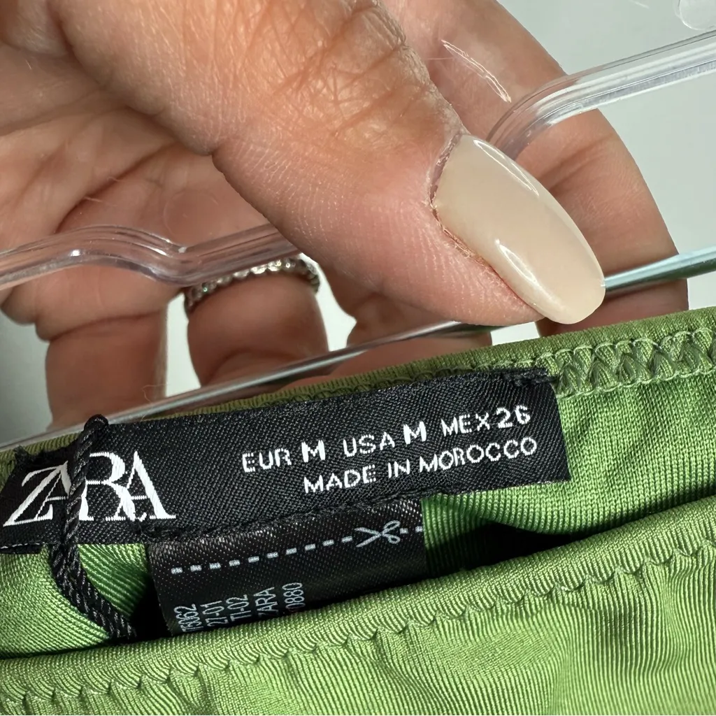 NWT Zara‎ Green Bikini Bottom Year 2025 Size Medium - Image 7