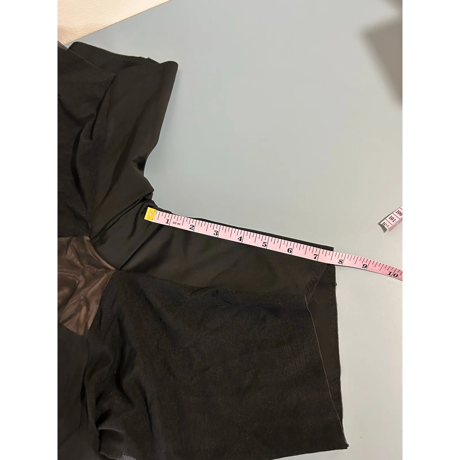 Honeylove Super Power mid thigh shortall shape wear size XL removable straps Black - Image 9