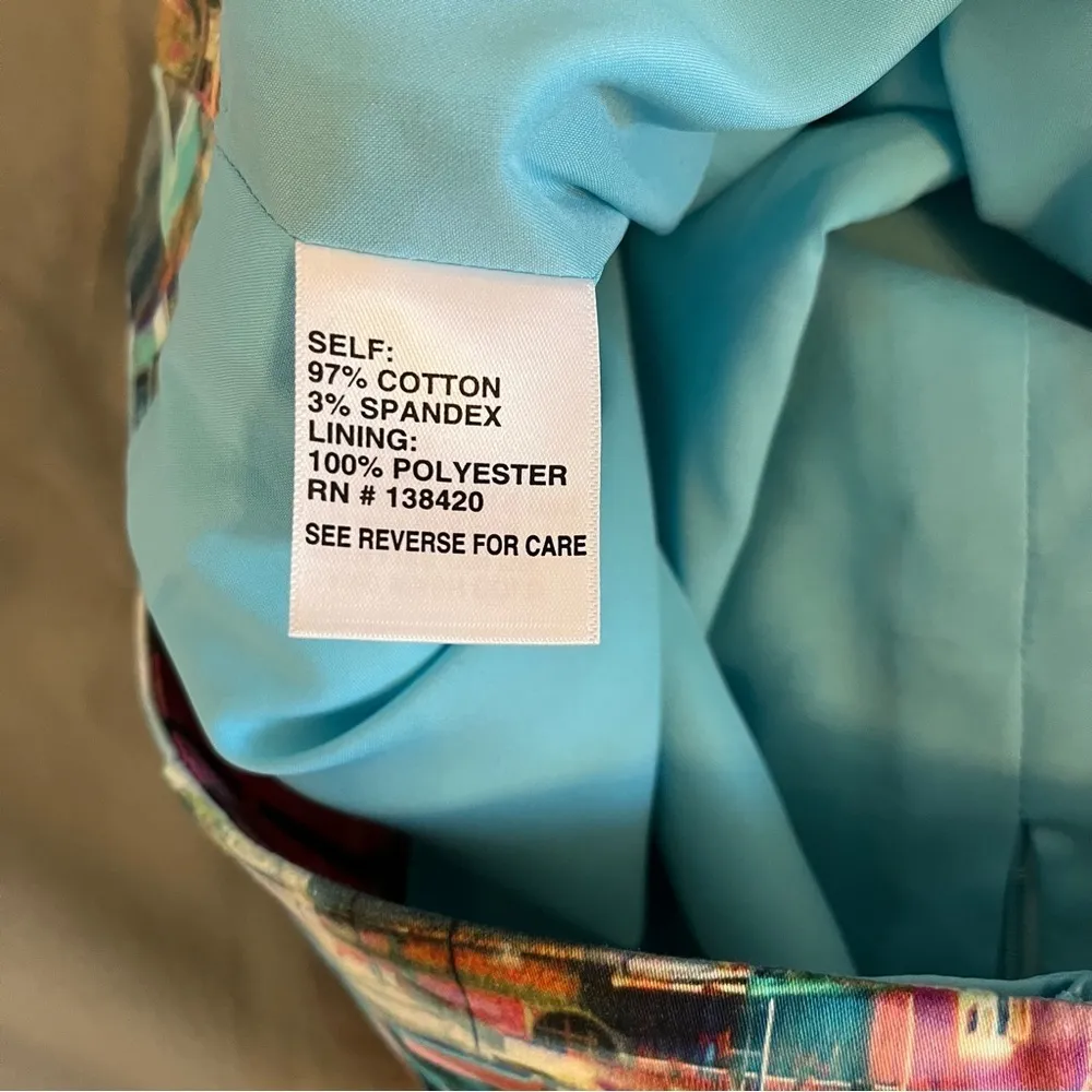 Etcetera Watercolor City Scape & Butterflies Novelty Print Mini Skirt - … - Image 10