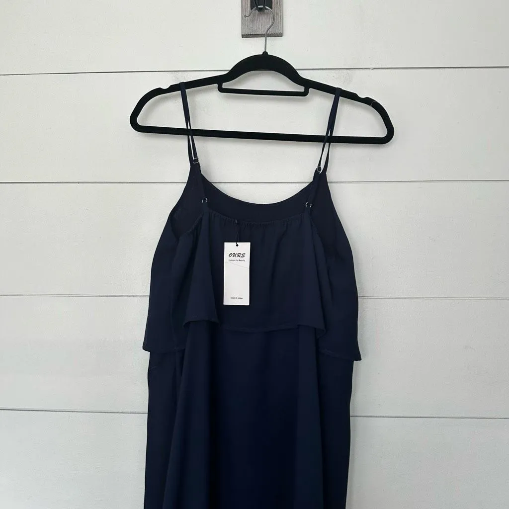 Ours Women’s Medium Navy Blue Tank Dress New - Image 4