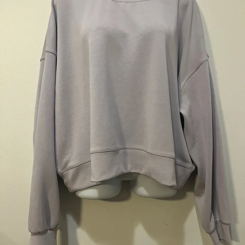 Lululemon Softstreme Perfectly Oversized  Cropped Crew Neck Sweater - Image 3