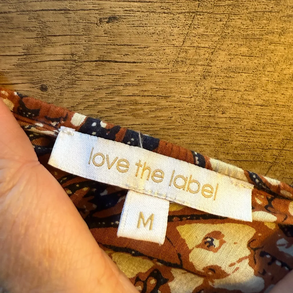 ANTHROPOLOGIE by LOVE THE LABEL Mirabelle Ruffle Cut Out Maxi Dress Sz M Brown Size M - Image 8