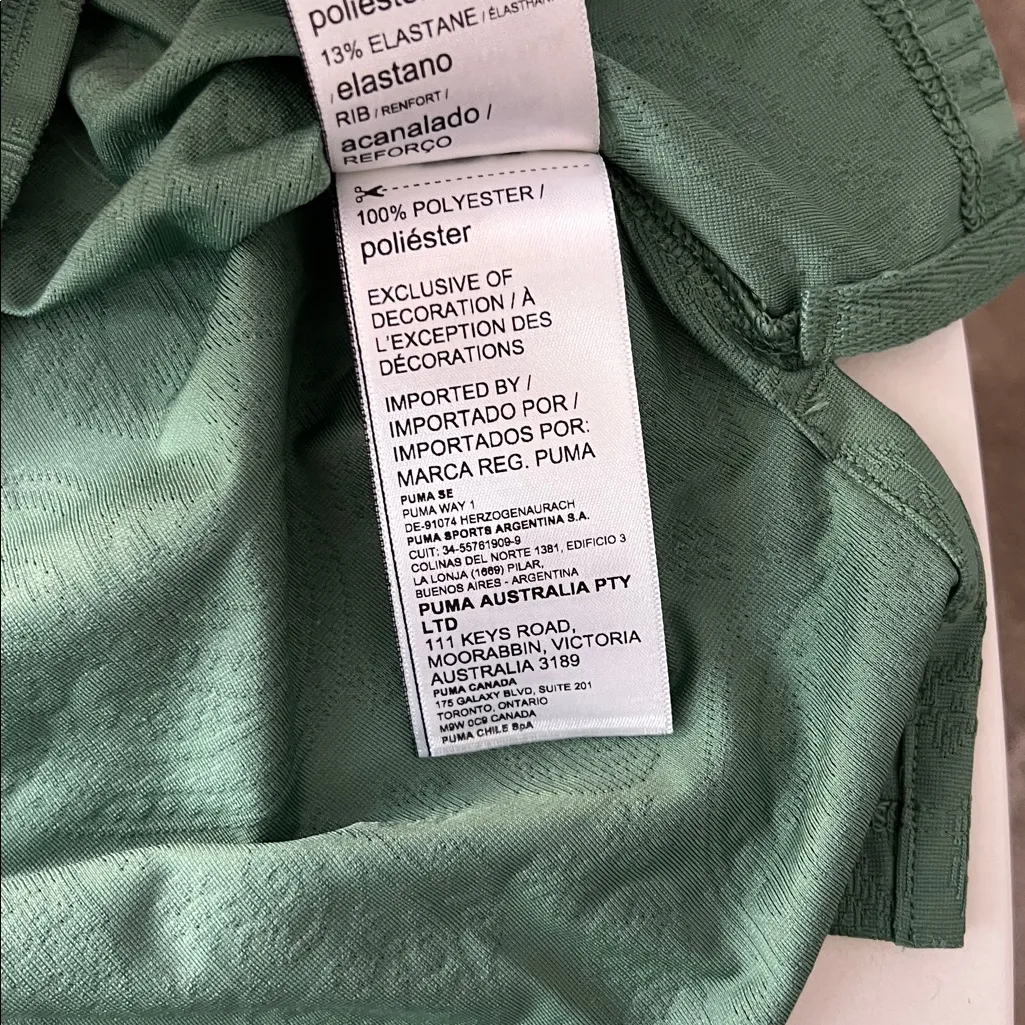 Puma X Qgc Quiet Golf Club Jacquard Paisley Polo Green Women's Small - Image 7