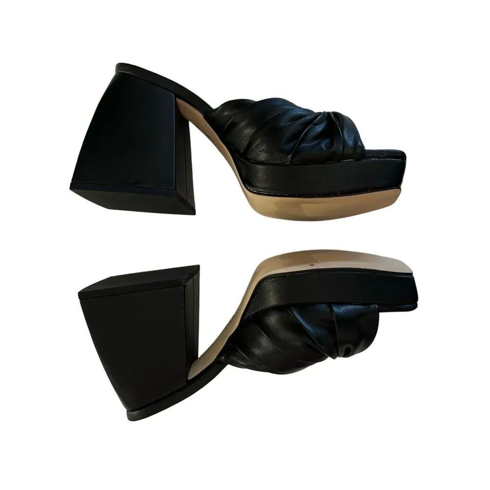 Circus by Sam Edelman Marianna Twisted Front Block Heel Black Sandals Size 5.5 - Image 3