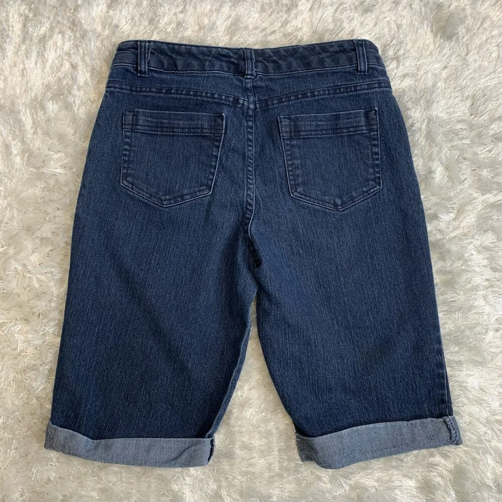 Jaclyn Smith Bermuda Denim Shorts Sz 6 - Image 3
