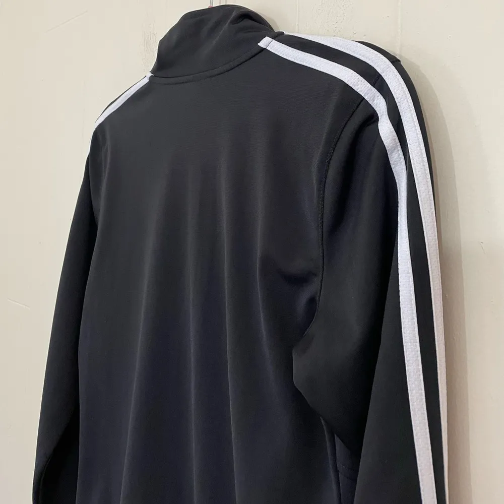 Adidas Black W/ White Stripe Full Zip Track Jacket ~ Activewear~ Size Small - Image 8