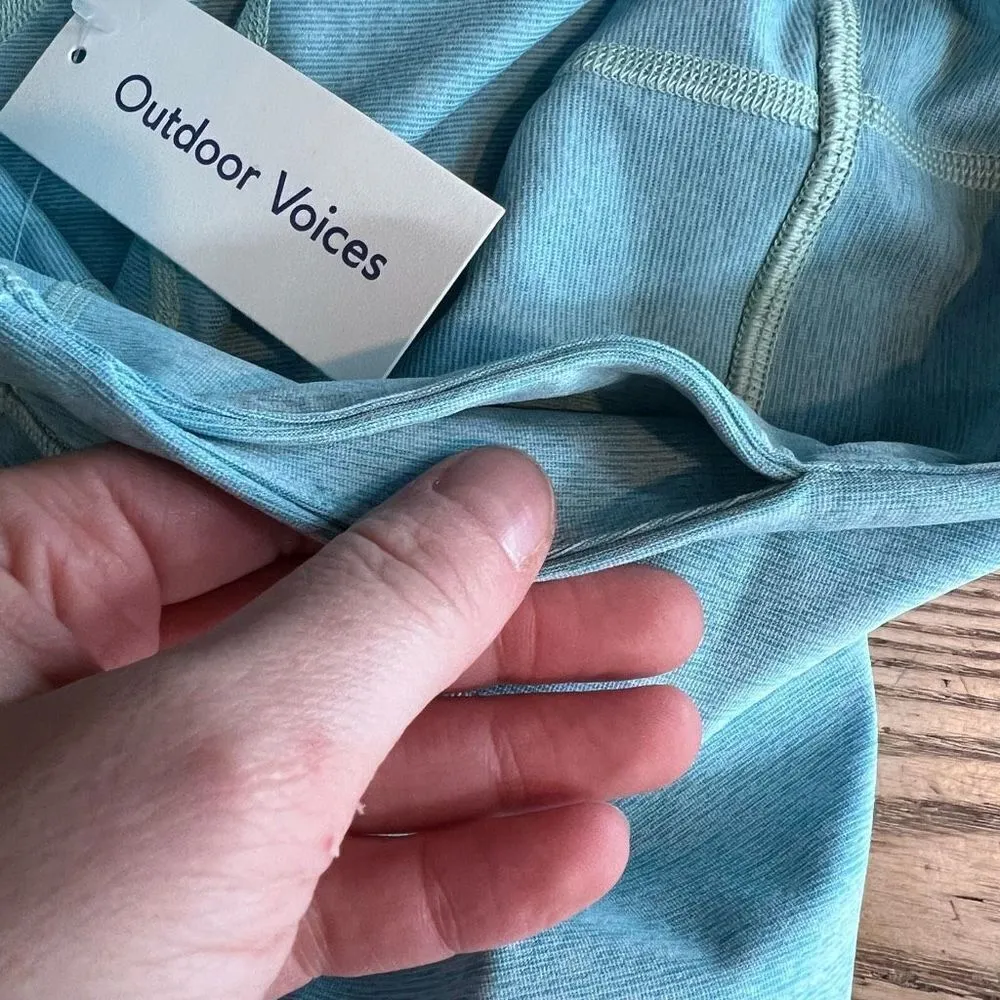 Outdoor Voices Women's Warmup Leggings‎ Cropped Gym Pool Blue Small yoga - Image 5