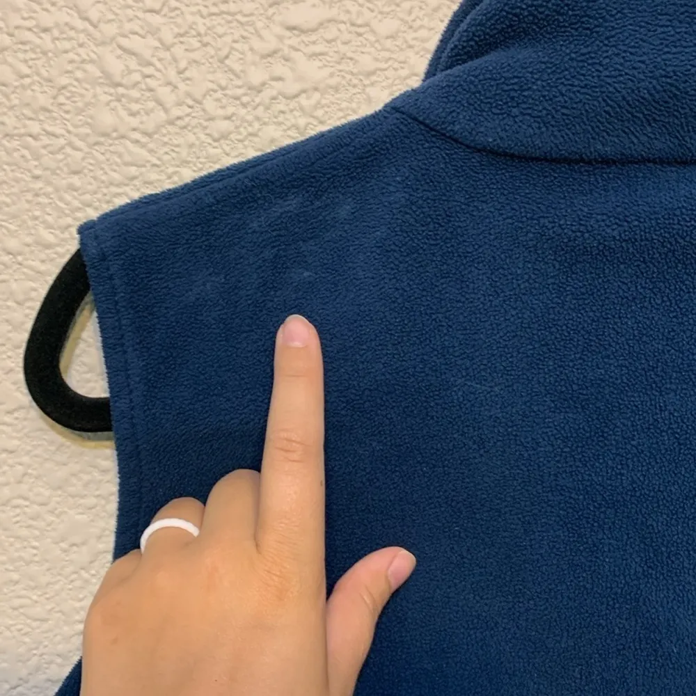 Woolrich navy fleece vest sz XL hiking outdoor running camping backpacking - Image 8