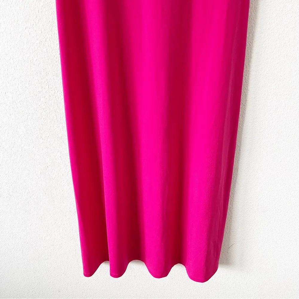 Solid & Striped Tati Tie Halter Midi Jersey Dress in Bougainvillea - Image 6