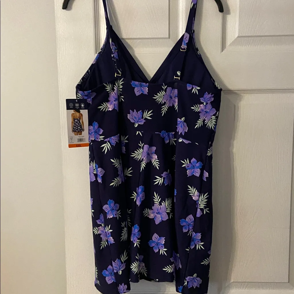Lands' End Floral Print One Piece Swim - Purple and Blue size XXL brand new - Image 4