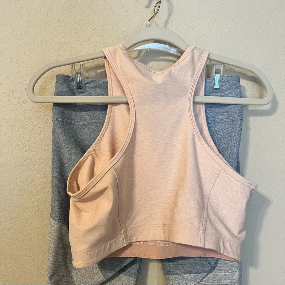 Outdoor Voices Light Peach Workout Top and Leggings Set - Image 7