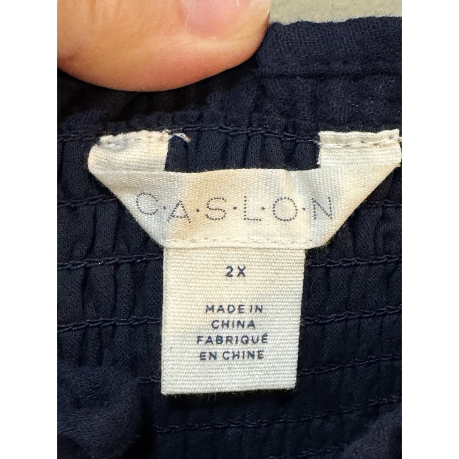 Caslon Pink Rouge Smocked Tie Strap Cotton Gauze Midi Sundress Size‎ 2X Blue - Image 6