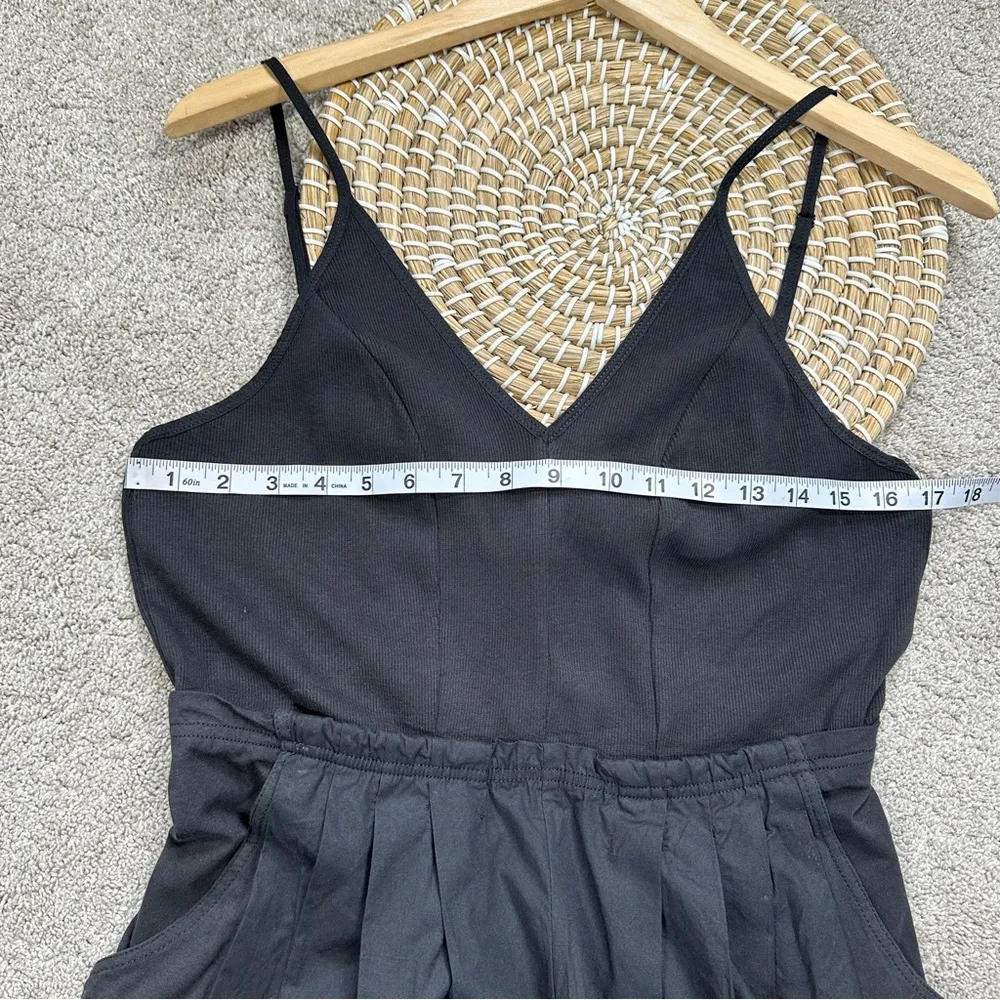 By Anthropologie Women’s High Tide Wide-Leg Jumpsuit V-Neck Sleeveless Black M - Image 14