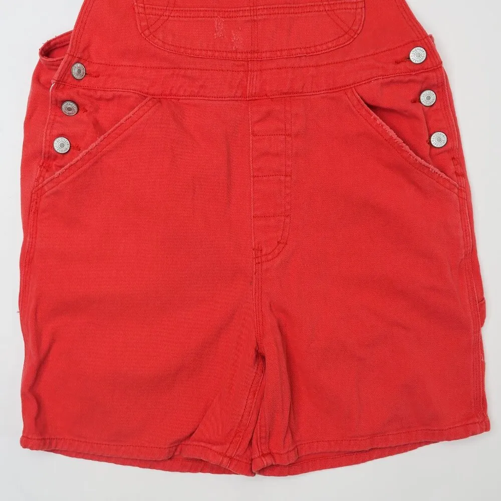 Vintage 90s Union Bay Red Overall Shorts - Image 6