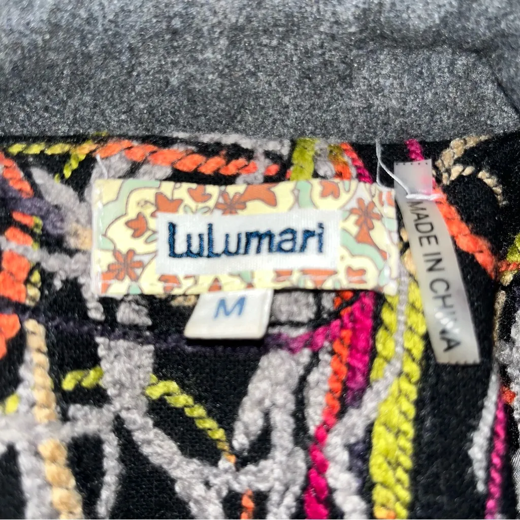 Anthropologie Lulumari Multi Color Crazy String Trench Coat size Medium - Image 5