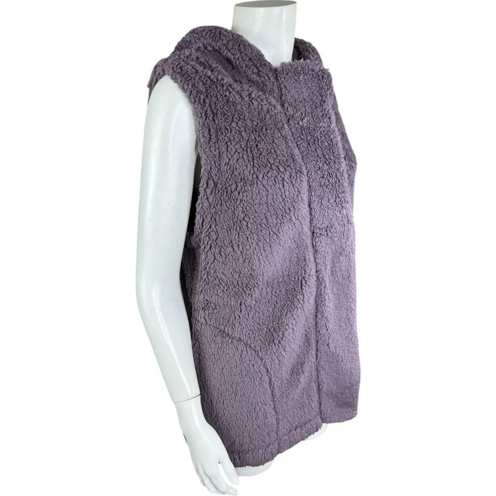Koolaburra by UGG Brushed Back Sherpa Cozy Vest Moonscape/Purple Large NWOT - Image 2