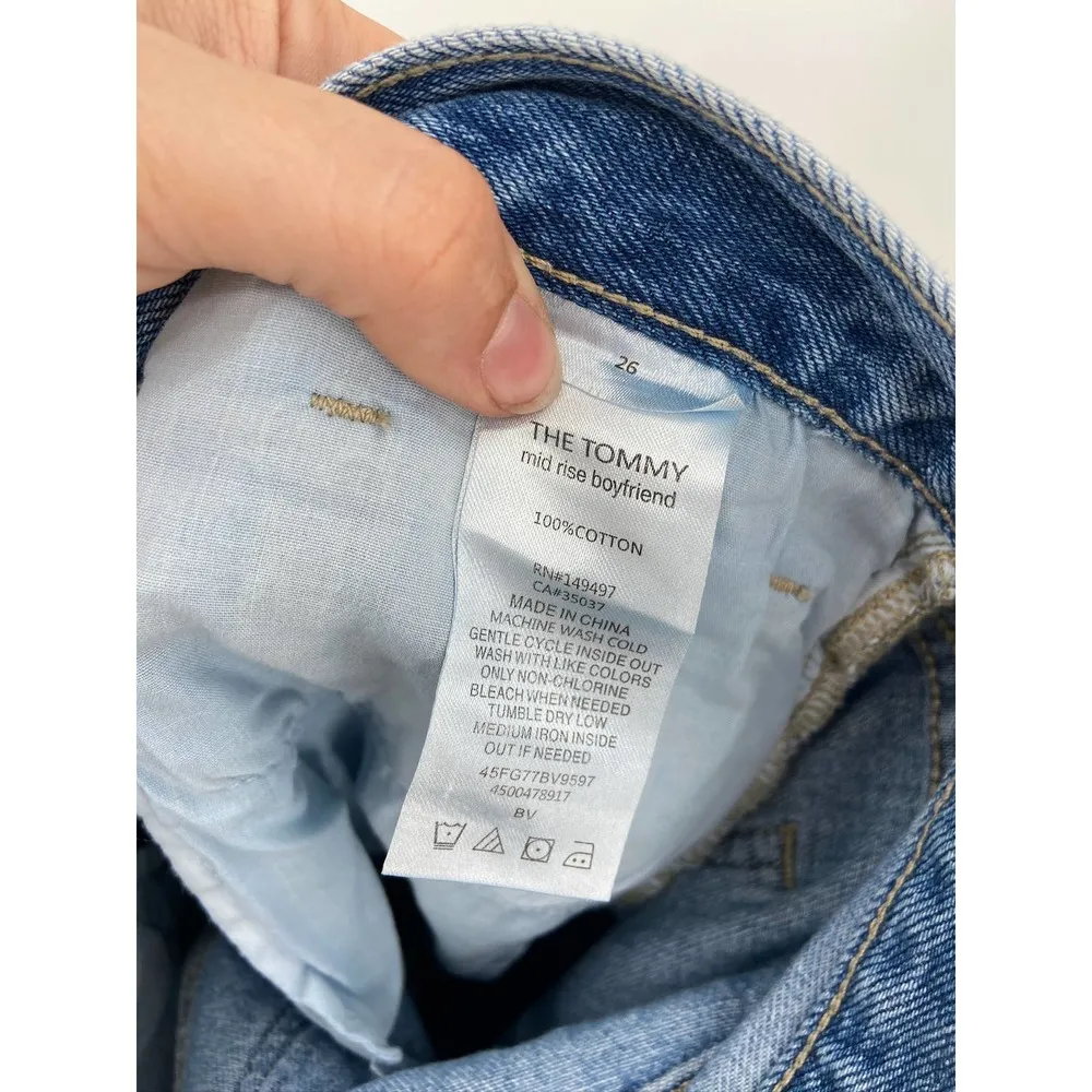 Favorite Daughter The Tommy Mid Rise Boyfriend Blue Denim Jeans Size 26 NWT - Image 6