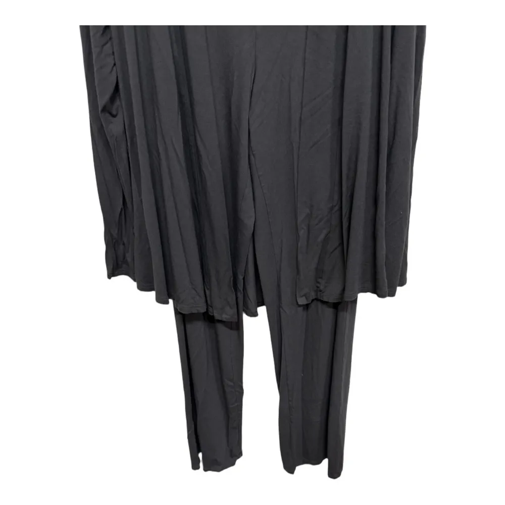 J. Jill Black Open Front Cardigan Lounge Pajama Set Size Small Comfort - Image 3