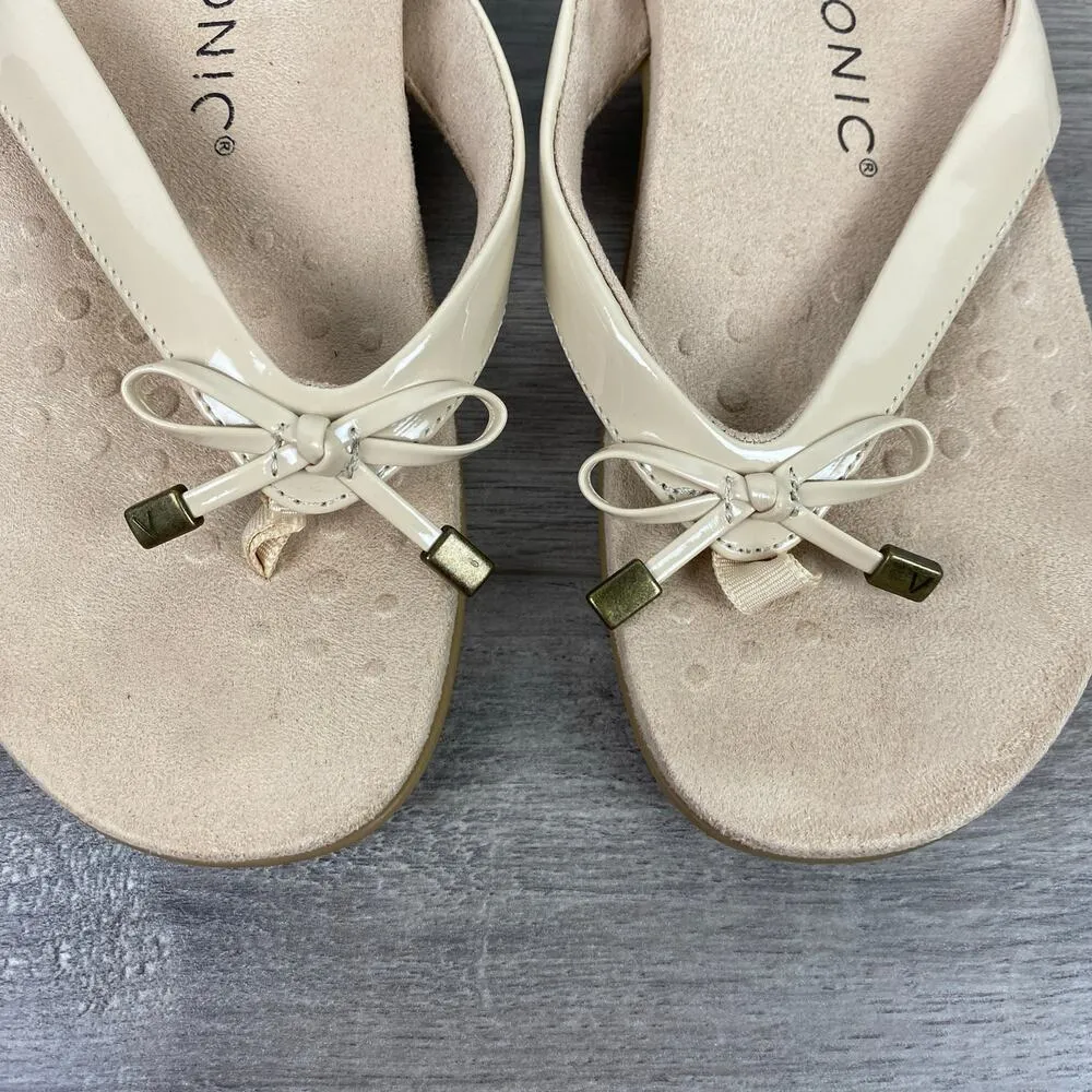Vionic Cream Tan Bella II Thong Sandal Sz.7.5 - Image 5