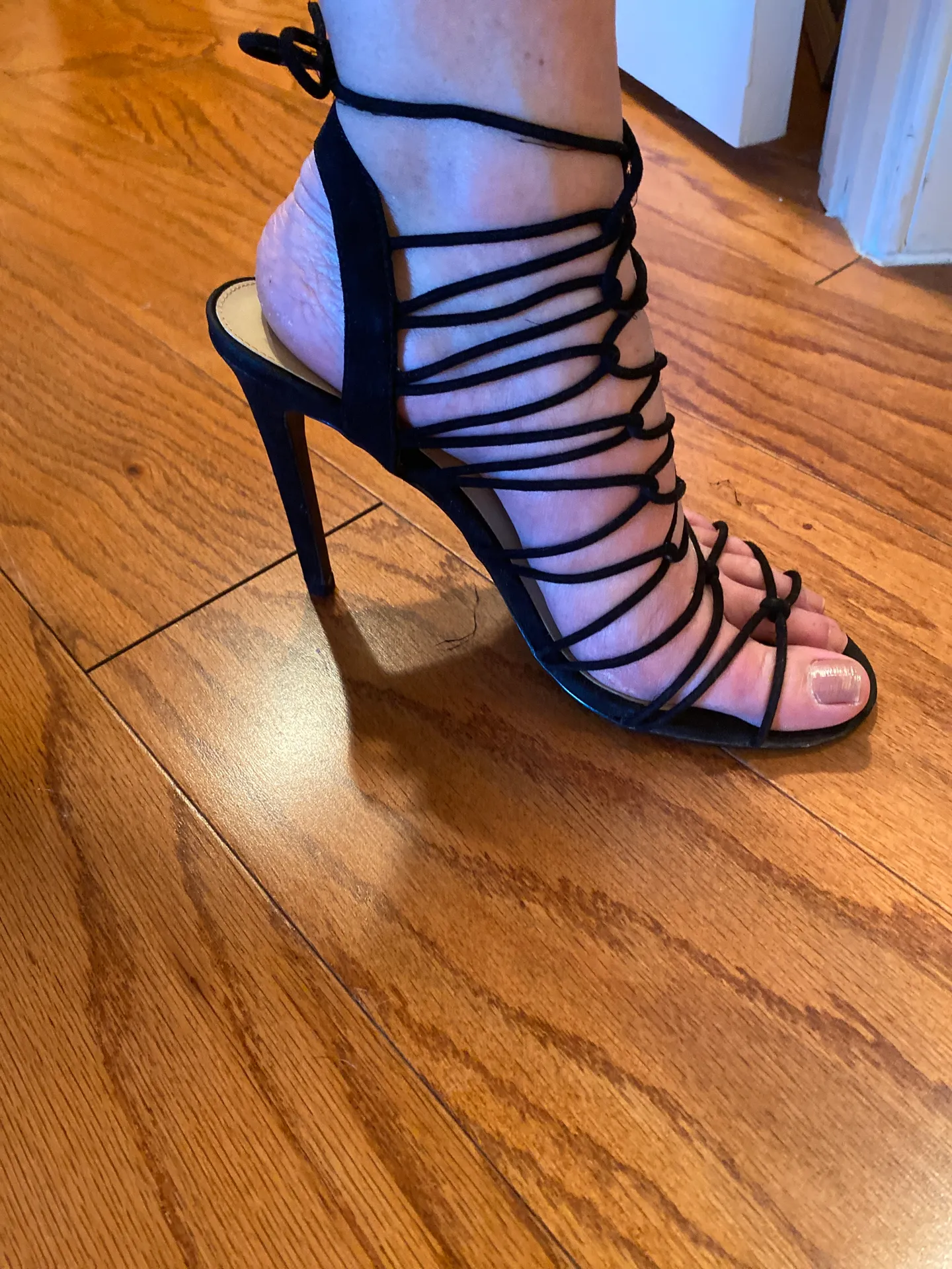 Forever 21 Black Lace Up Heels - Image 4
