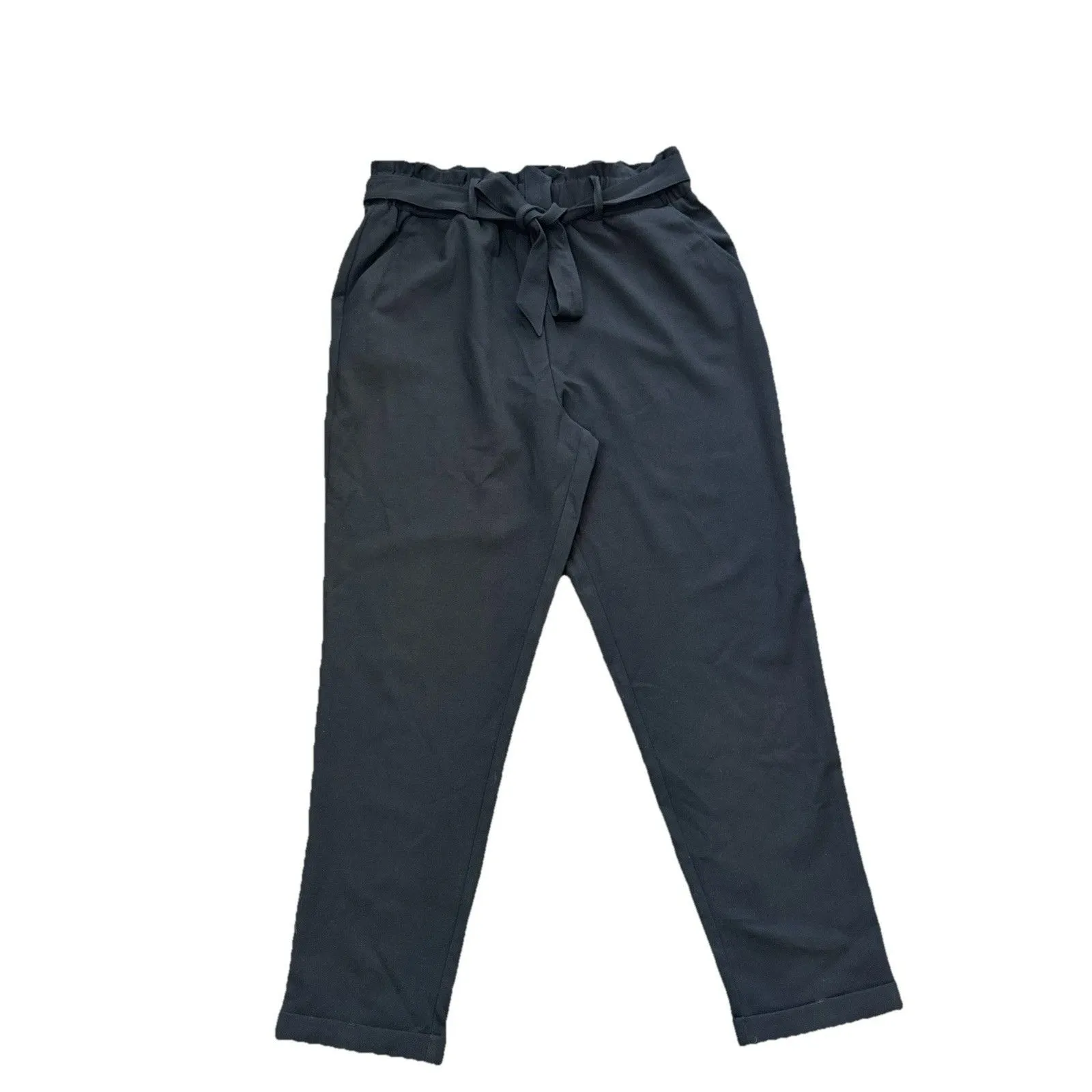 Junior's SO Dress Pants Size XL Black Paperbag Waist Taper  Out Of Office  NWT - Image 2