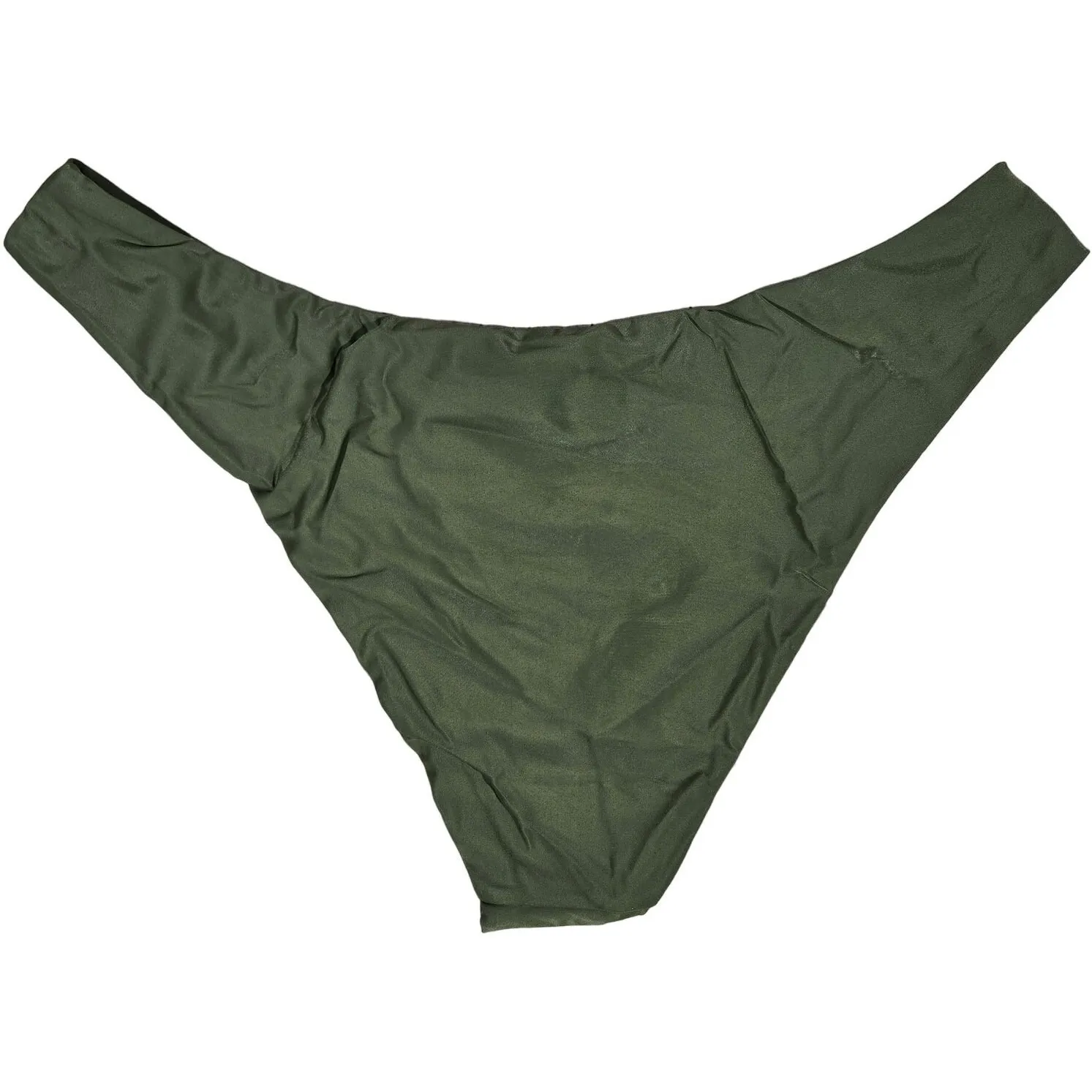 J. Crew Curved-waist cheeky bikini bottom Safari‎ Green L NWT - Image 2