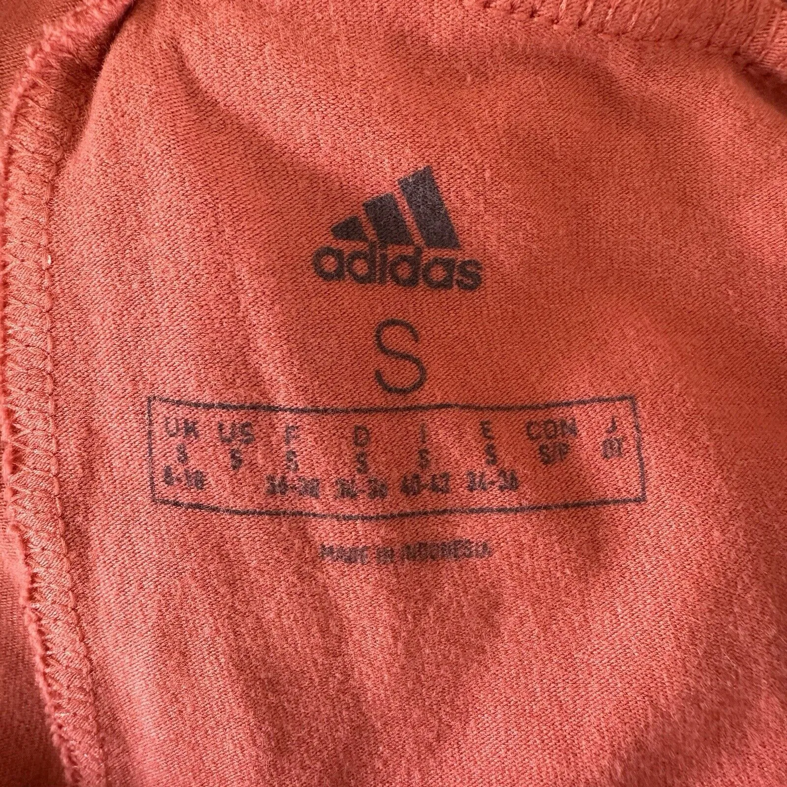 Adidas Essentials Linear Logo Tights Leggings Deep Salmon Red Small - Image 7