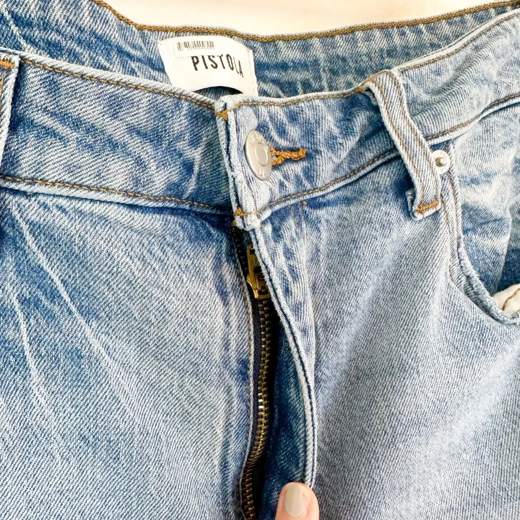 Pistola | High‎ Rise Slim Straight Leg Raw Hem Ankle Jeans Light Wash Size 29 - Image 3