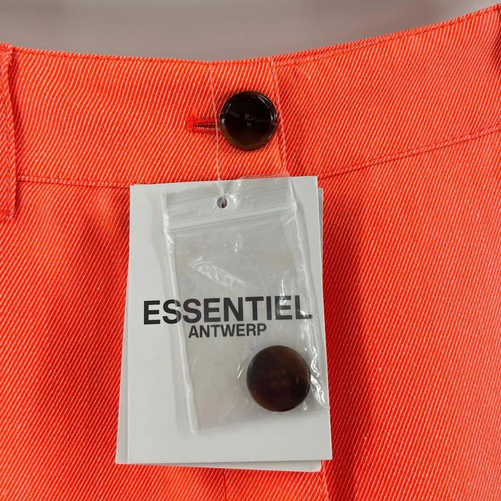 ESSENTIEL ANTWERP x ANTHROPOLOGIE Skirt SZ 2 Diner Flared Bottom Slit Orange NWT - Image 6