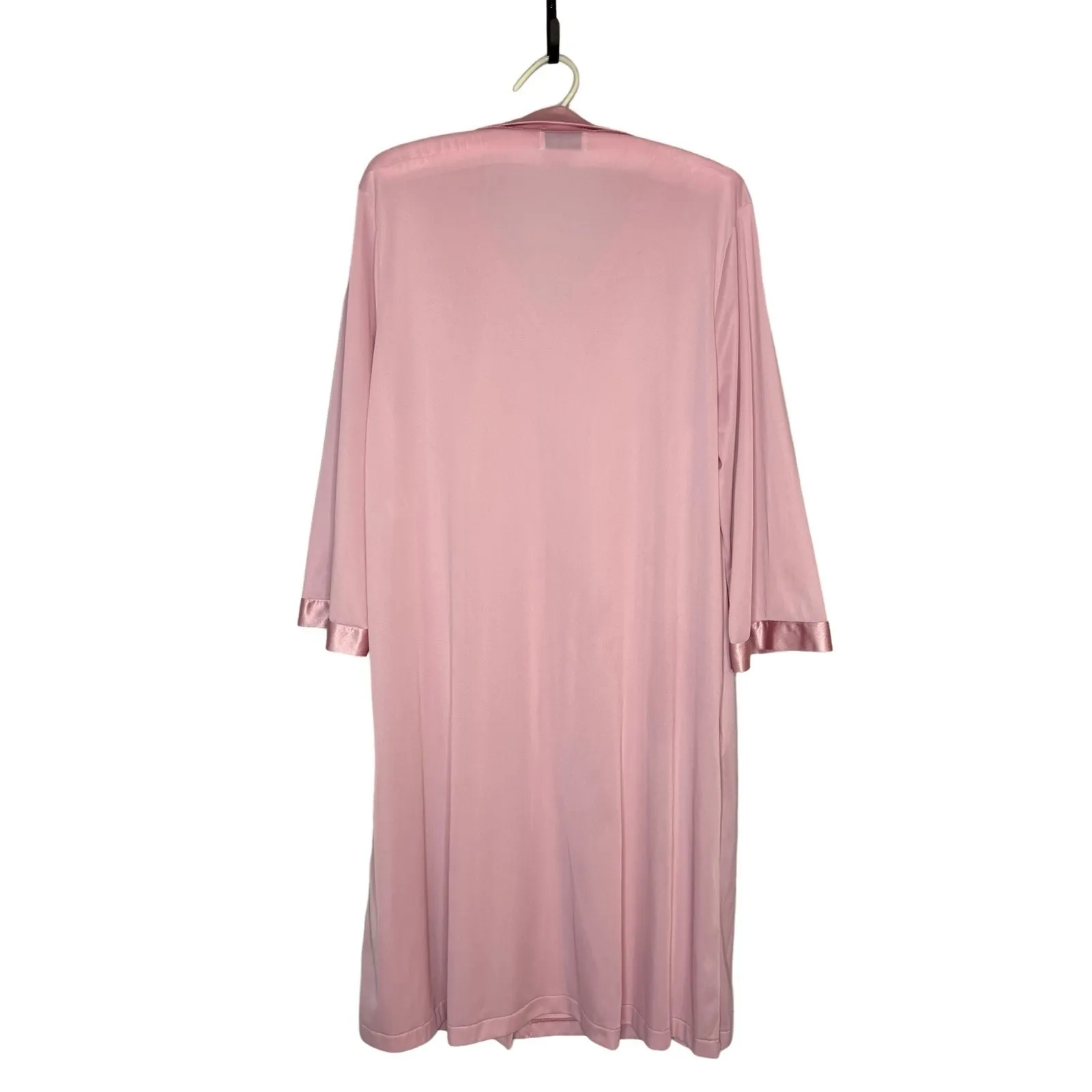 Vanity Fair Vintage L Button Up House Robe Nightgown Pajama Nylon Made In USA - Image 2