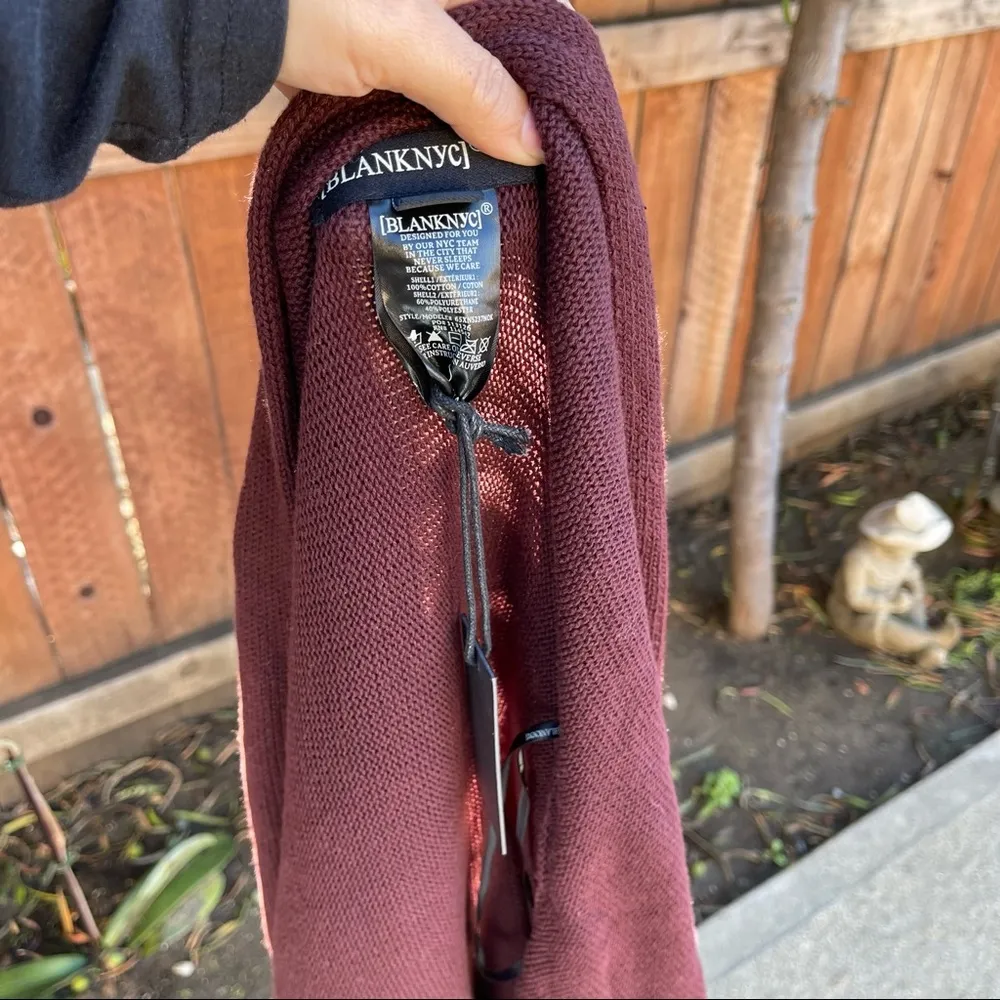 Blank NYC Drape Front Mixed Media Jacket size S - Image 5