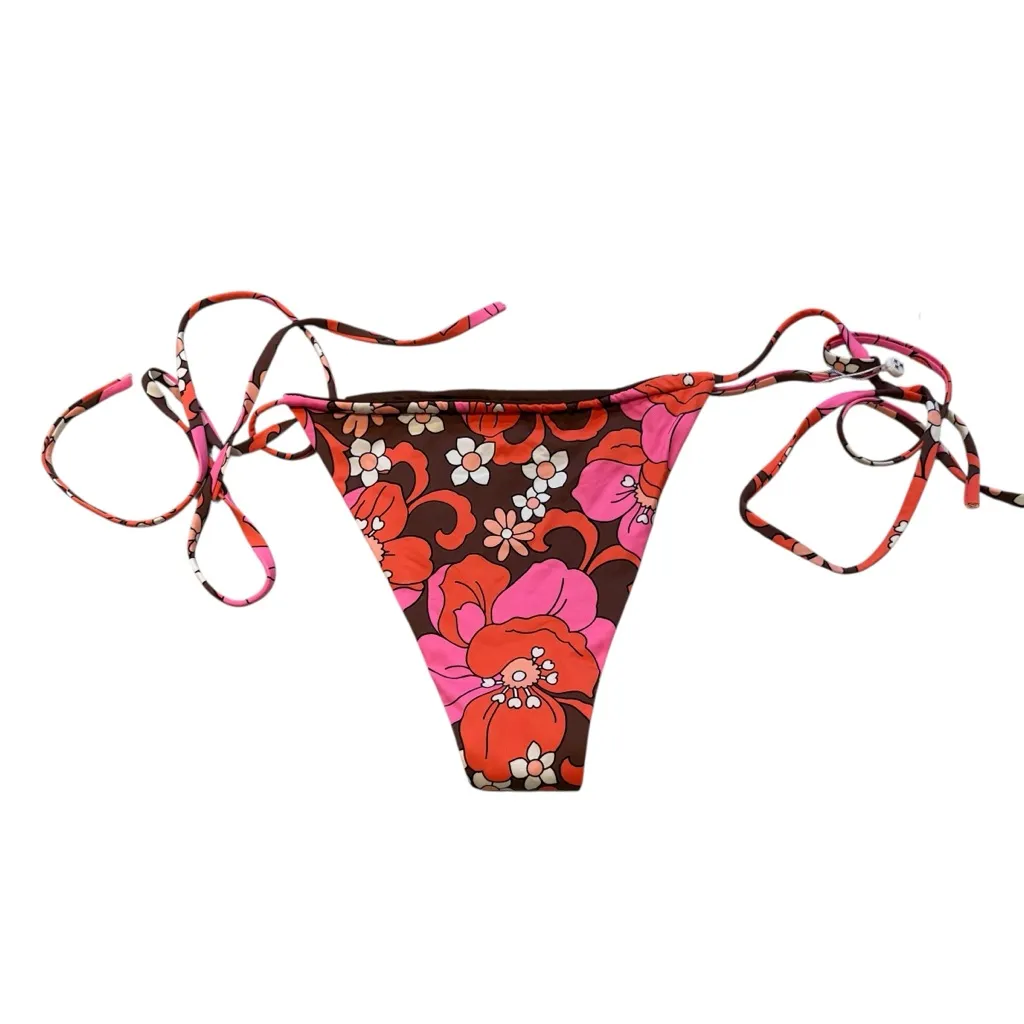 NWT, Frankie’s  BIKINIS Jeanette Strapless Top/Tia Bikini Bottom Tropics Sz Lg - Image 9