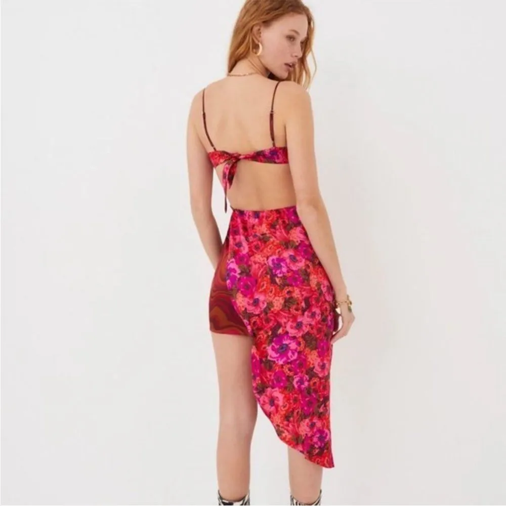 FOR LOVE & LEMONS Rita Floral Print Midi Dress size small - Image 3