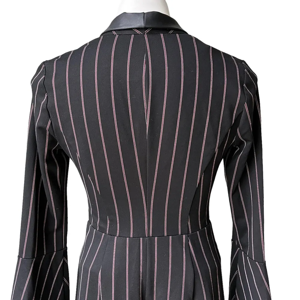 NWT, BCBGeneration Striped Surplice Tuxedo Dress - Image 12